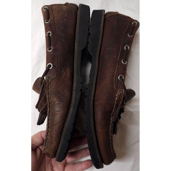 Sperry Top-Sider Mens 10M Brown Leather With Tassles Slip On Loafers Shoes - Picture 6 of 16